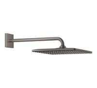 Grohe Rainshower - Rociador de ducha 310 Mono Cube 9,5 l/min, 1 chorro, brazo de ducha de 42 cm, Hard Graphite cepillado 26564AL0