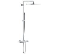 Grohe Rainshower conjunto de ducha a pared con termostato con rociador con efecto lluvia StarLight Chrome 27174001
