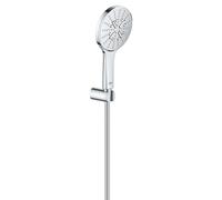 Grohe Rainshower SmartActive - Conjunto de alcachofa de ducha 130 9,5 l/min, 3 chorros, soporte y manguera, cromo 26581000