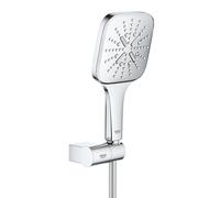 Grohe Rainshower SmartActive Cube - Conjunto de alcachofa de ducha 130 9,5 l/min, 3 chorros, soporte y mangueras, cromo 26588000