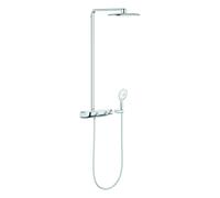 Grohe Rainshower System SmartControl 360 Sistema de ducha mono con mezclador termostático, montado en la pared, 26361LS0, Color: Blanco Luna
