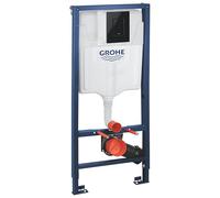 Grohe Rapid SL - Módulo de instalación empotrado con cisterna para inodoro suspendido, pulsador Skate Cosmopolitan, negro brillante 39940000
