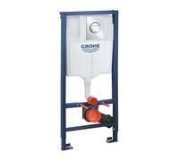 Grohe Rapid SL - Instalación delante pared con cisterna para inodoro suspendido, conjunto Fresh y pulsador de descarga Nova Cosmopolitan S, cromo 39581000