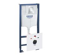 Grohe Rapid SL - Módulo de instalación empotrado con cisterna para inodoro suspendido, conjunto Fresh, pulsador Skate Cosmopolitan S, cromo 39500000