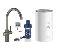 Grohe Red grifo de cocina con calentador de agua de pie Brushed Hard Graphite 30083AL1