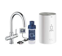 Grohe Red - Grifo de fregadero Duo con calefacción y filtración de agua, calentador M, cromo 30320000