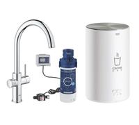 GROHE Grifo de cocina de pie Red Duo 30083001 - StarLight Chrome, calentador 100ºC al instante