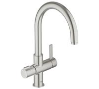 Grohe Red - Grifo monomando de fregadero Duo, supersteel 30033DC0