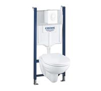 Grohe Solido - Conjunto de módulo de instalación empotrado, inodoro y asiento softclose, pulsador Skate Air, blanco alpino 39116000