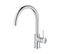 GROHE Grifo de cocina Start Classic Quickfix, caño alto, forma C, menor consumo de agua, cromo
