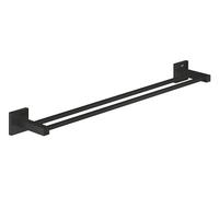 Grohe QuickFix Start Cube - Toallero doble, negro mate 411042430