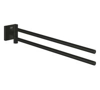 Grohe Start Cube - Toallero doble, longitud 44 cm, negro mate 409762430