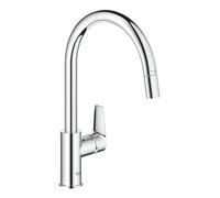 GROHE Grifo de fregadero Start Edge, caño extraíble, cromo 30550000