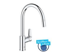 GROHE Grifo de fregadero Start Edge, caño extraíble, cromo 30550000
