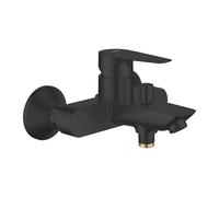 GROHE Start Edge - Grifo monomando de bañera visto con inversor automático (pared, cartucho cerámico 35 mm, válvula antirretorno, caño con aireador mousseur), Negro Mate, 241982431