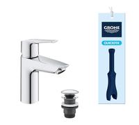 GROHE Grifo de lavabo Start 23551002 – StarLight Chrome, arranque en frío, vaciador Push-Open