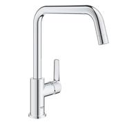 GROHE Grifo de fregadero QuickFix Start – Monomando, caño alto, cromo, incluye herramienta 30630000