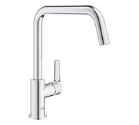 GROHE Grifo de fregadero QuickFix Start – Monomando, caño alto, cromo, incluye herramienta 30630000