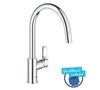 GROHE Grifo de cocina Start Loop – caño extraíble, giro 360°, limitador caudal, cromo 30556000