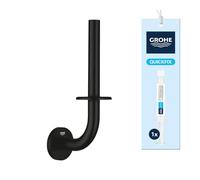 GROHE Start QuickFix Portarrollos de Repuesto y A1 QuickGlue (Metal, fijación Oculta a la Pared, Incluye Tornillos y Tacos), tamaño 232 mm, Negro Mate, 411862430