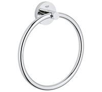 Grohe Start QuickFix - Toallero Individual de argolla, Cromo, para Pegar (Pegamento QuickGlue A1) o atornillar, Ref. 41174000