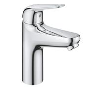 GROHE Grifo de lavabo Swift – StarLight Chrome, Push-Open, arranque en agua fría – 24329001