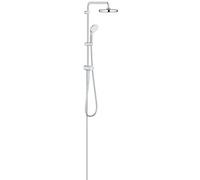 GROHE Tempesta 210 Flex - Columna de ducha con inversor para montaje en pared (montaje de pared, brazo de ducha de 390 mm, regulable en altura, sistema antical), cromo, 26381001