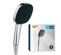 GROHE Cabezal de ducha Vitalio Comfort 26973001 – 2 chorros, flexo 150 cm, cromo