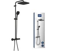 Grohe Vitalio Comfort 250 Columna de ducha con mezclador termostático - Negro mate