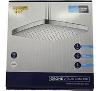 GROHE Vitalio Comfort 250, rociador de ducha de pared, cromo, para techo, 250 mm, 60 mm