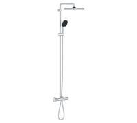 Grohe Vitalio Comfort - Conjunto de ducha con termostato de bañera, 25x25 cm, 2 chorros, cromo 26984001