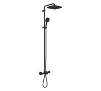 Grohe Vitalio Comfort conjunto bañera/ducha a pared con termostato con rociador con efecto lluvia negro 269842431