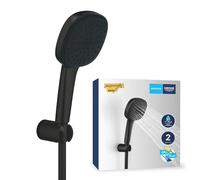 GROHE Conjunto de ducha Vitalio Comfort – alcachofa 2 chorros, barra y manguera – Negro mate