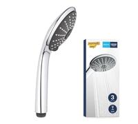 GROHE Cabezal de ducha Vitalio Joy 110, 11 cm, 3 chorros, sistema antical, limitador 9,5 l/min, cromo