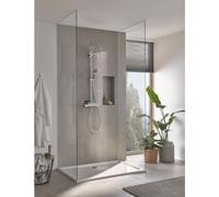 GROHE Vitalio Joy 260, columna de ducha con termostato, cabezal de ducha de 260 mm, 3 tipos de chorro, cromo, 26403002