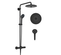 GROHE Sistema de ducha Vitalio Joy System 260 – Rociador 26 cm, 3 chorros – Negro mate 26403KF2
