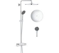 Grohe Vitalio Joy conjunto de ducha a pared con termostato con rociador con efecto lluvia StarLight Chrome 26401001