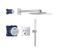 Grohe Vitalio SmartActive - Conjunto de ducha con termostato para instalación empotrada, 31x31 cm, 2 chorros, cromo 34875000