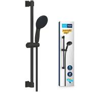 Grohe Vitalio Start 110 Set de ducha Negro mate con rociador de 2 chorros, barra de 60 cm y flexo de 1,75 m