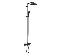 Grohe Vitalio Start - Conjunto de ducha con termostato de baño, diámetro 25 cm, 2 chorros, negro mate 269882431