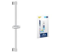 GROHE Vitalio Universal QuickFix + QuickGlue S - Barra de ducha 115cm (con soportes de pared, elemento deslizante y soporte giratorio, sujeción máxima 20kg), fácil de colocar, cromo, 27724001