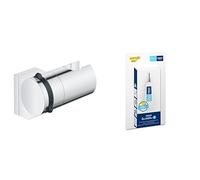 GROHE Vitalio Universal QuickFix Soporte de pared ajustable para duchas de mano y QuickGlue S, fuerza de sujeción máxima de 20 kg, fácil de instalar con GROHE QuickGlue, cromo, 26183001