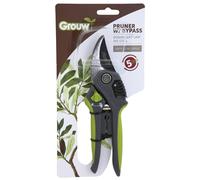 Grouw Tijeras Podar Con Bypass d.16 mm, Aptas Manos Pequeñas Y Grandes, Con Bloqueo, Antideslizantes