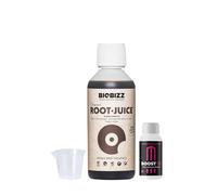 GROWMANIA Root Juice de BioBizz 250 ml + Muestra Boost Up de Up Nutrients + Vaso Medidor | Estimulador de Raíces Orgánico | Para Plantas Jóvenes y Plántulas