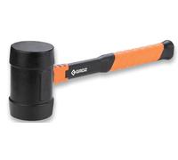 Groz Mazo de goma con mango de fibra de vidrio, menos rebote, agarre ergonómico, a prueba de golpes y ligero, mango de 14 pulgadas, mazo de goma para carpintería y bricolaje (tamaño de la cabeza: 567