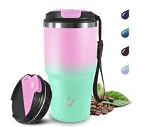 Grsta 600ml Taza Termica de Acero Inoxidable, Aislada al Vacío Vaso Termico, Mantiene el frío 8h y el calor 6h, Taza Termo para Frío y Caliente, Antifugas Vaso Termo Cafe para Llevar