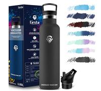 Grsta Botella Agua Acero Inoxidable, Botella Termica 1000ml, sin BPA, Botella agua Gimnasio, Cantimplora Termica para Adultos, Deporte, Oficina, Escuela, Gym