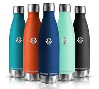 Grsta Botella Agua Acero Inoxidable, Termica 500ml, Gimnasio sin BPA, Cantimplora Termica para Niños, Adultos, Gym, Escuela, Deportiva, Ciclismo