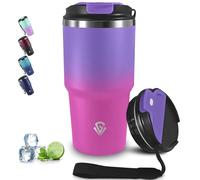 Grsta Vaso Termico 600ml, Vaso Termo Cafe para Llevar, Mantiene el frío 8h y el calor 6h, Aislada al Vacío Taza Termo de Acero Inoxidable, Antigoteo Taza Termica para Frío y Caliente