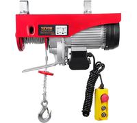 Grúa eléctrica, con capacidad de elevación de 1000 kg (2200 lbs), cabrestante eléctrico de acero con motor de cobre puro, de 1600W y 220V, con control remoto por cable de 4,5 metros (14 pies), altura